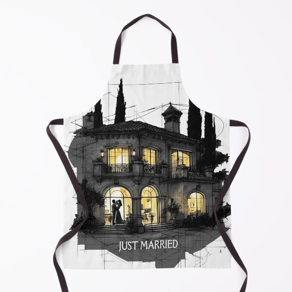 Item preview, Just Married - Romantic Wedding Luxury Villa Art designed and sold by Modern Nest Art.