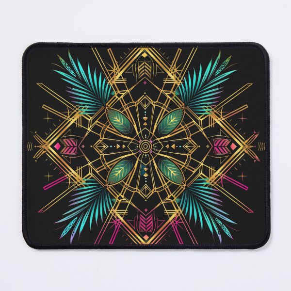 Item preview, Art Deco Botanical - Geometric Luxury Tropical Mandala designed and sold by RetroWaveArtCo.