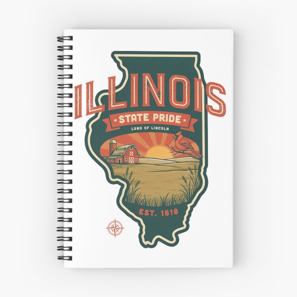 Item preview, Illinois State Pride Vintage Barn Design – Land of Lincoln Retro Farmhouse Travel Graphic designed and sold by ArcticFoxStudio.