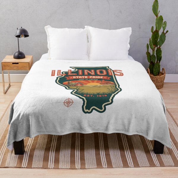 Item preview, Illinois State Pride Vintage Barn Design – Land of Lincoln Retro Farmhouse Travel Graphic designed and sold by ArcticFoxStudio.