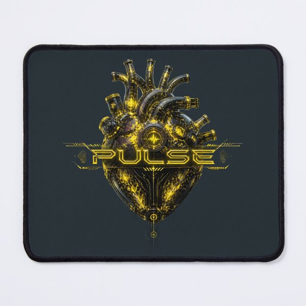 Item preview, Pulse Cyber Heart Volt Yellow Neon Crystal Techwear Streetwear designed and sold by Novastitchshop.