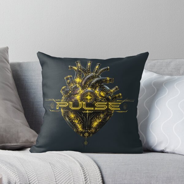Item preview, Pulse Cyber Heart Volt Yellow Neon Crystal Techwear Streetwear designed and sold by Novastitchshop.