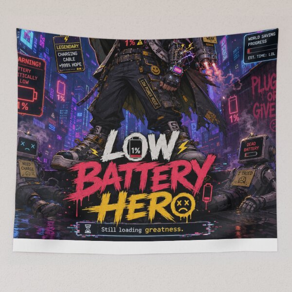 Item preview, LOW BATTERY HERO designed and sold by AndreBarnard.