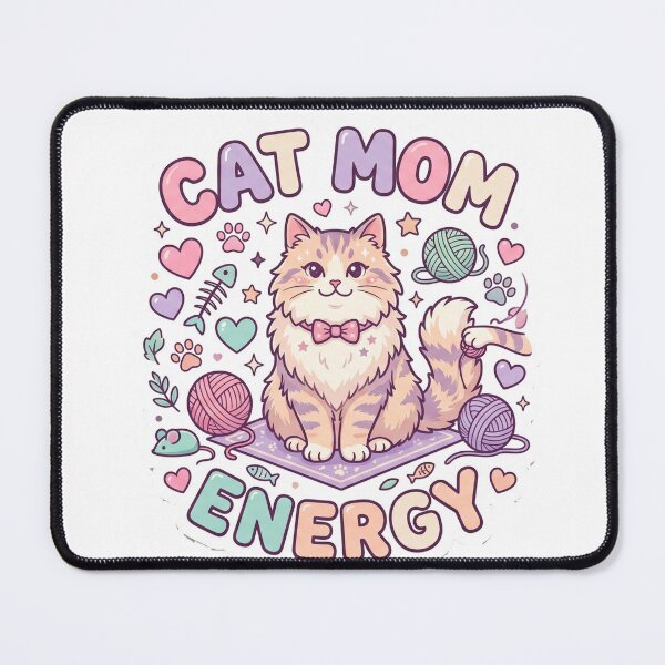 Item preview, Cat Mom Energy Cute Cat Lover Design designed and sold by Pixel Analytics.