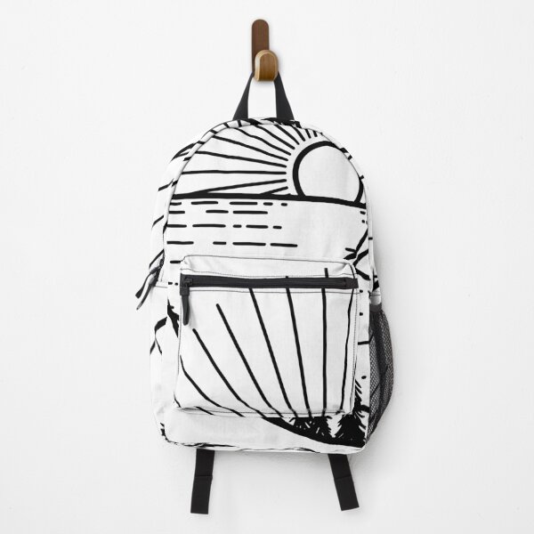 Item preview, Minimalist Mountain Sunrise & Forest Lake Line Art designed and sold by Shopeon Designs.