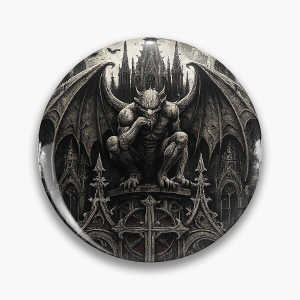 Item preview, Gothic Gargoyle Under Full Moon designed and sold by Moon & Thorn.