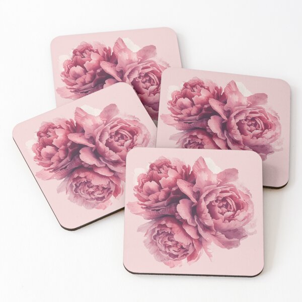Item preview, Pink peonies watercolor designed and sold by uunaa.