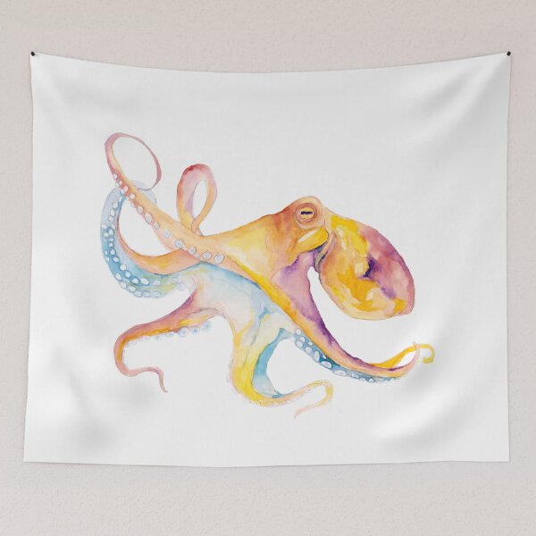 Item preview, Colorful Octopus designed and sold by Coastal Watercolors by Laura.