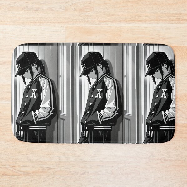 Item preview, Fashion - Man in Black Varsity Jacket Snapback Streetwear Anime Variant 5 designed and sold by AnimeShin.