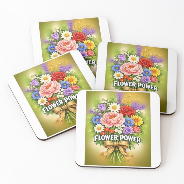 Item preview, Flower Power – Retro Floral Typography Design designed and sold by Clothes With Smiling Animals Walt Gral.