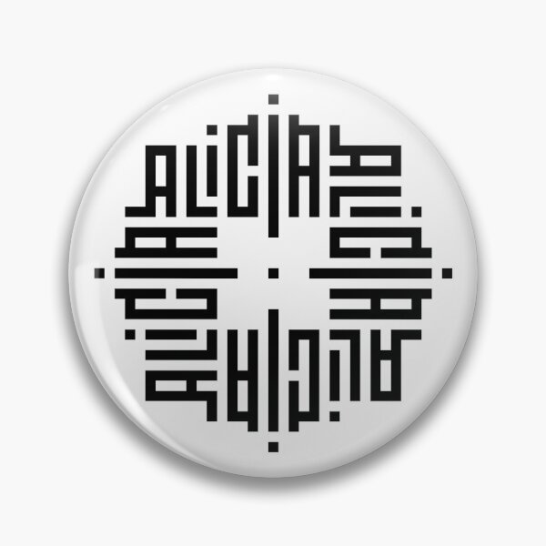 Item preview, ALICIA | Black  | Modern Geometric Kufi Calligraphy | From Name to Art   designed and sold by FOR YOUR NAME.