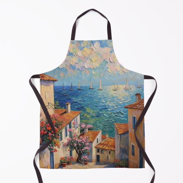 Item preview, Coastal village with sailboats designed and sold by sid1802.