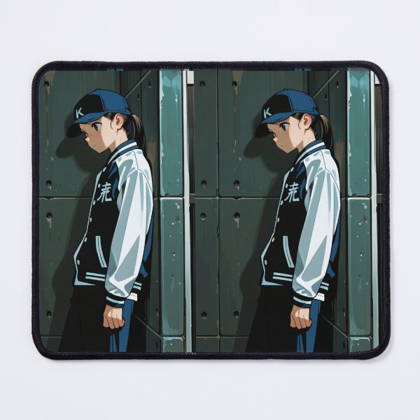 Item preview, Fashion - Man in Black Varsity Jacket Snapback Streetwear Anime Variant 6 designed and sold by AnimeShin.