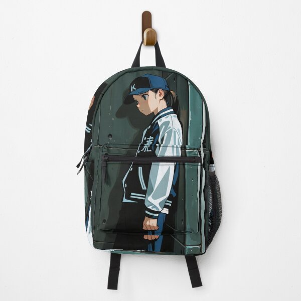 Item preview, Fashion - Man in Black Varsity Jacket Snapback Streetwear Anime Variant 6 designed and sold by AnimeShin.
