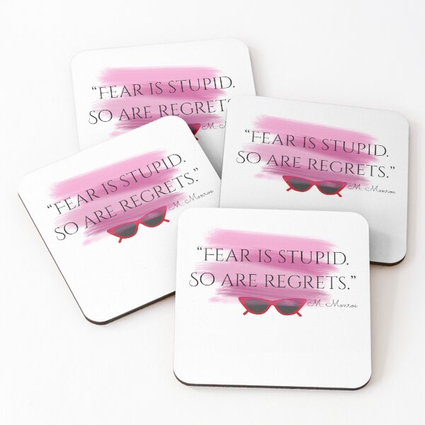 Item preview, Fear Is Stupid — Marilyn Monroe Bold Quote Art designed and sold by iconiqueart.