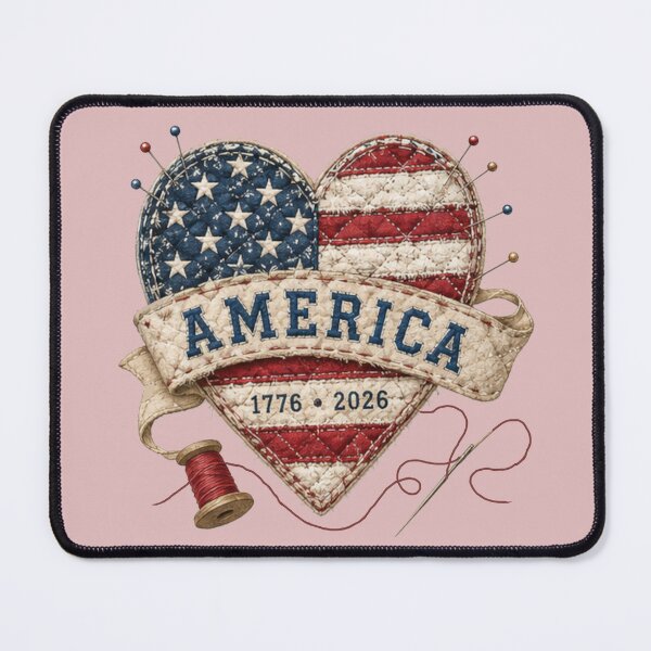 Item preview, Vintage Patchwork Heart America's 1776 Anniversary designed and sold by Applecrunch.