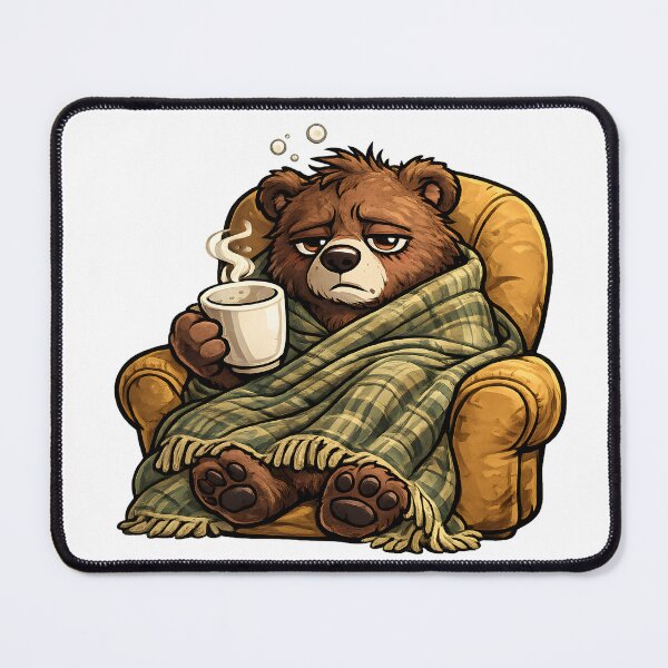 Item preview, Monday Bear Send Coffee designed and sold by PatiImagination.