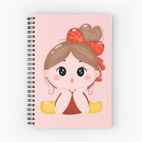 Item preview, A girl tied her hair and tied a red bow, making an excited gesture. designed and sold by Suthicha.