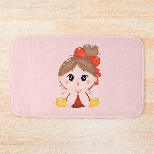 Item preview, A girl tied her hair and tied a red bow, making an excited gesture. designed and sold by Suthicha.