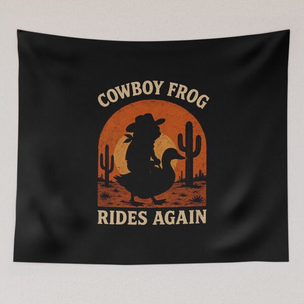 Item preview, Funny Cowboy Frog - Cowboy Frog Riding Again designed and sold by DemureArtsy.