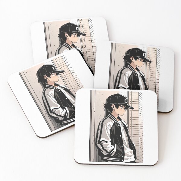 Item preview, Fashion - Man in Black Varsity Jacket Snapback Streetwear Anime Variant 7 designed and sold by AnimeShin.