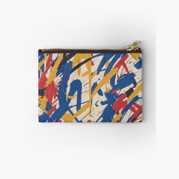 Item preview, Bold Abstract Expressionist Brushstroke Pattern | Vibrant Red Blue Yellow Seamless Repeat designed and sold by Midnight Veil Designs.