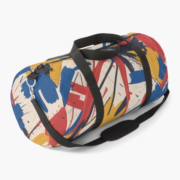 Item preview, Bold Abstract Expressionist Brushstroke Pattern | Vibrant Red Blue Yellow Seamless Repeat designed and sold by Midnight Veil Designs.