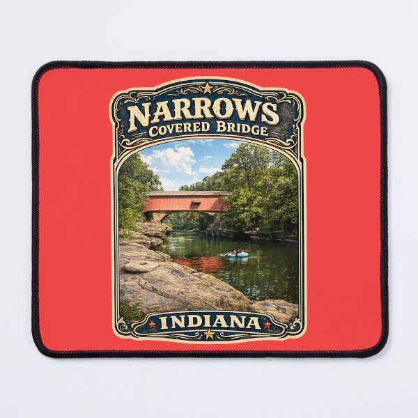 Item preview, Narrows Covered Bridge Rustic designed and sold by gotucoveredart.