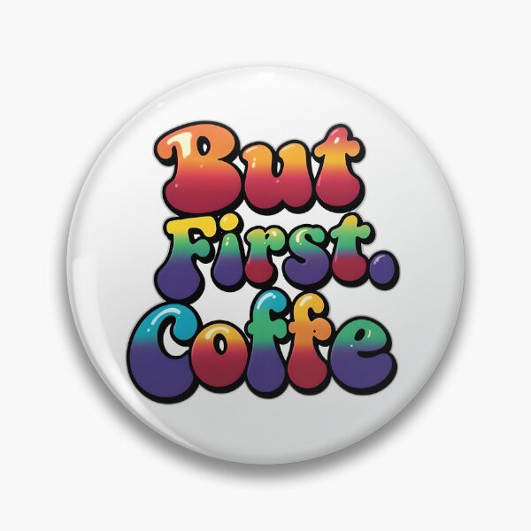 Item preview, But First Coffee Retro Typography | Colorful Coffee Lover Design designed and sold by Hari Arts.