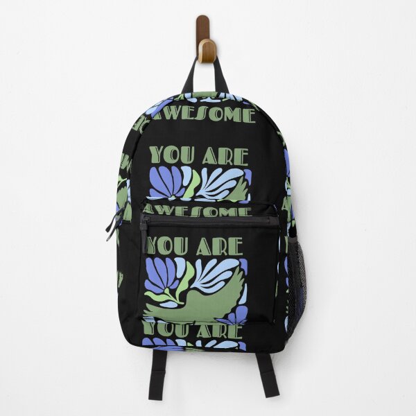 Item preview, You Are Awesome Positive Affirmation Flying Dove Retro Floral Sunburst designed and sold by SoftAuraStudi0.