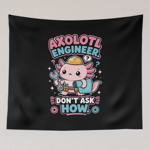 Item preview, Cute Axolotl Engineer Funny Don't Ask How Shirt — Kawaii Animal Profession Engineer Gift Tee designed and sold by MaynyStudio.