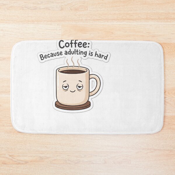 Item preview, Coffee Because Adulting Is Hard Funny Meme Mug designed and sold by ryanguas.