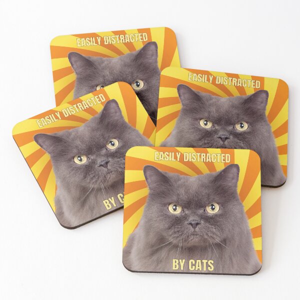 Item preview, Easily Distracted By Cats Funny Cat Lover Design designed and sold by MyImaginacion.