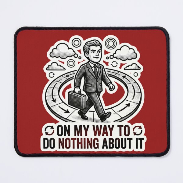 Item preview, On My Way To Do Nothing About It Funny Sticker designed and sold by BooDesignStudio.