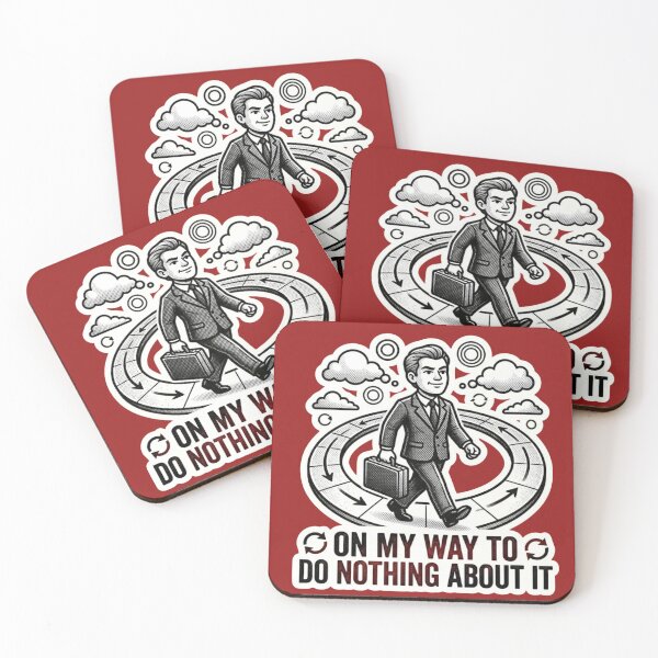 Item preview, On My Way To Do Nothing About It Funny Sticker designed and sold by BooDesignStudio.