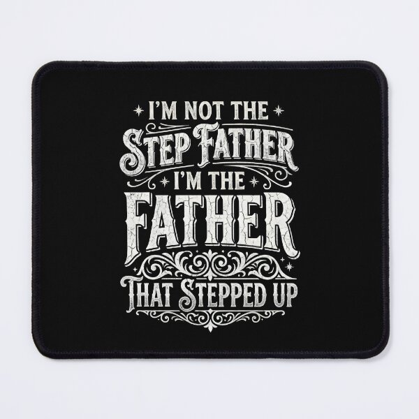 Item preview, White chalk font The Father That Stepped Up - Meaningful Step Dad Gift designed and sold by SideKickCreates.