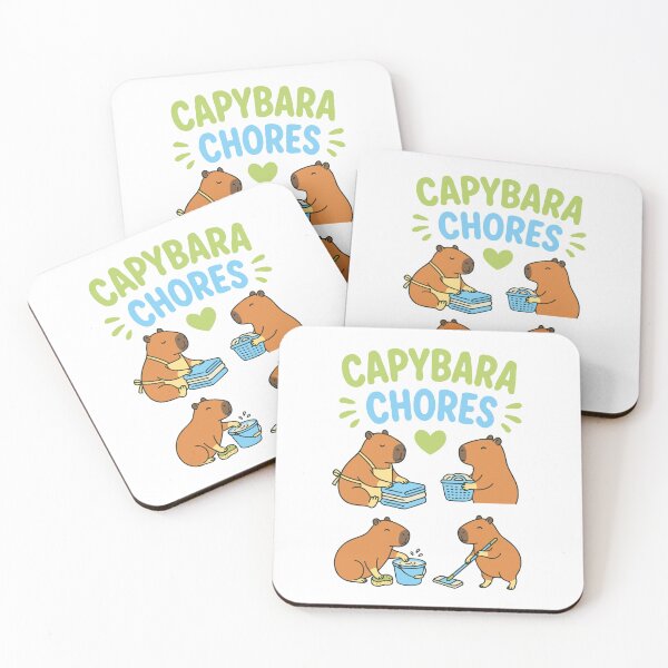 Item preview, Capybara Housekeeping - Cleaning Capy Sticker Pack - Tee designed and sold by RedStreamStudio.