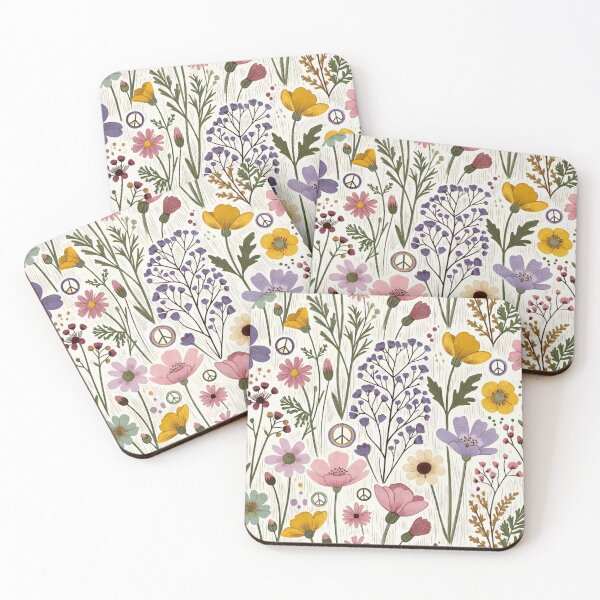 Item preview, Delicate Pastel Wildflower Botanical Pattern designed and sold by IntelliMindDesigns.