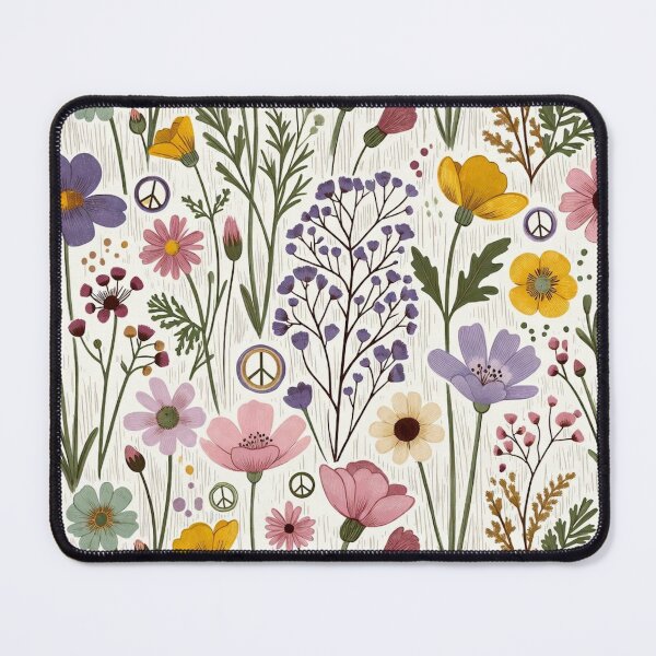 Item preview, Delicate Pastel Wildflower Botanical Pattern designed and sold by IntelliMindDesigns.
