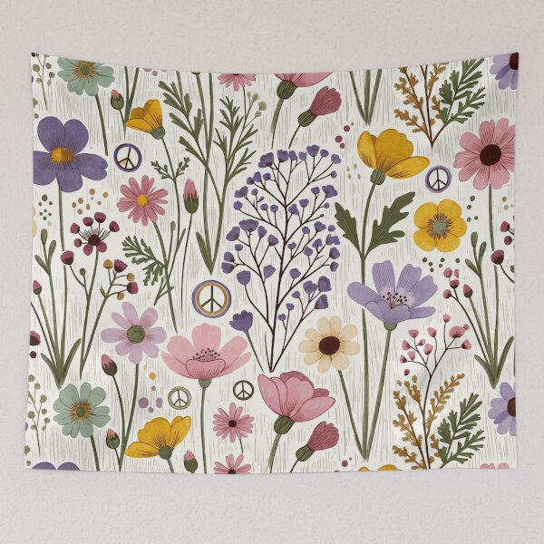 Item preview, Delicate Pastel Wildflower Botanical Pattern designed and sold by IntelliMindDesigns.