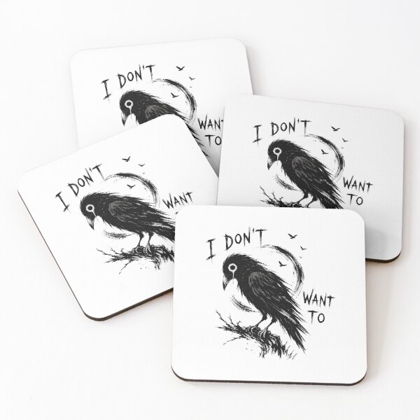 Item preview, Reluctant Crow - I Don't Want To Funny Relatable Bird Art designed and sold by Methahshop.