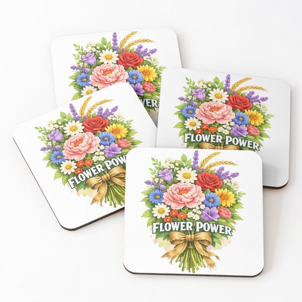 Item preview, Flower Power – Retro Floral Typography Design designed and sold by Clothes With Smiling Animals Walt Gral.