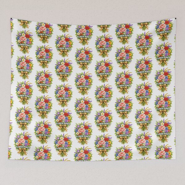 Item preview, Flower Power – Retro Floral Typography Design designed and sold by Clothes With Smiling Animals Walt Gral.