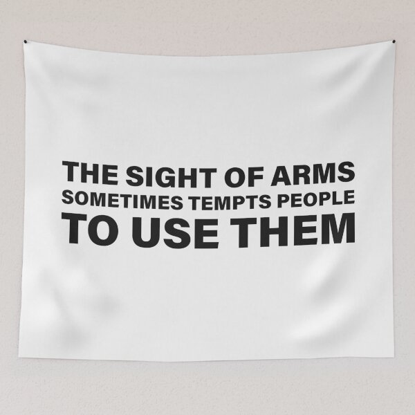 Item preview, The Sight of Arms Sometimes Tempts People to Use Them — The Odyssey Quote (White Version) designed and sold by LiteraryRelics.