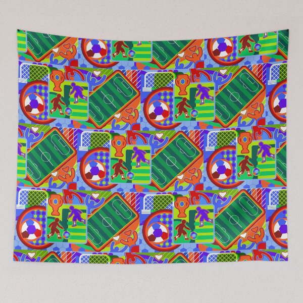 Item preview, Eat Sleep Win Repeat Soccer Goal Vibrant Art Abstract designed and sold by sofiartmedia.