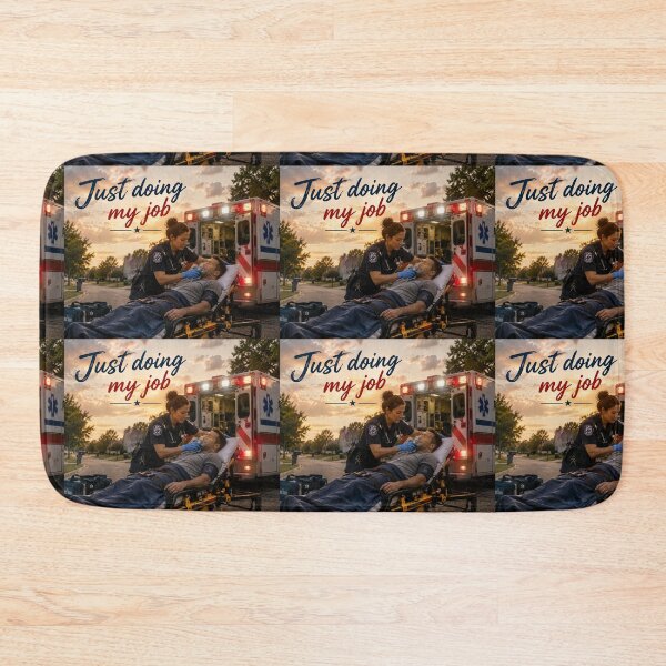 Item preview, Just Doing My Job – American EMT Saving a Life | Emergency Medical Responder Tribute designed and sold by Hookesmode.
