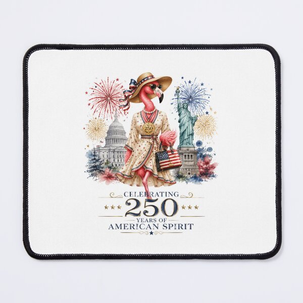 Item preview, Celebrating 250 Years Of American Spirit USA Anniversary Patriotic Flamingo designed and sold by FormalDehyena.
