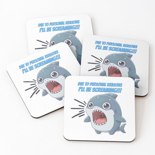 Item preview, Screaming Shark Meme – Funny Stress Humor Quote designed and sold by Nature's Chibis.