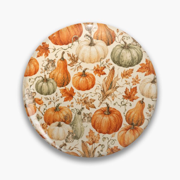 Item preview, Halloween Pumpkin Patch Watercolor Seamless Pattern designed and sold by Inkworksbyshery.