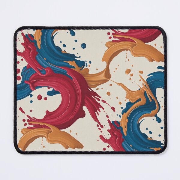 Item preview, Vibrant Abstract Expressionist Splash Pattern | Bold Red Blue Gold Seamless Repeat designed and sold by Midnight Veil Designs.